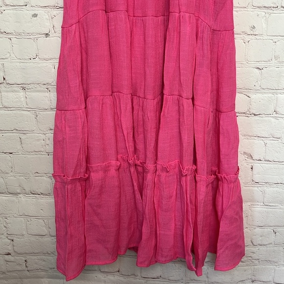 &Merci Pink Tiered Dress with Ruffle Accents - Picture 3 of 13